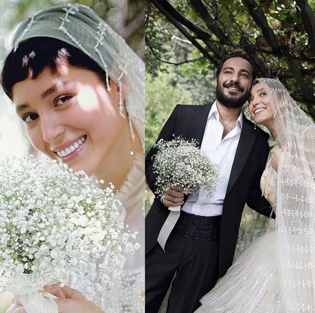 نمایش عکس‌های عروسی نوید محمدزاده و فرشته حسینی در یک سریال جنجالی+ فیلم